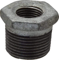 B&K Mueller - Class 150, 3/4 x 3/8" Galvanized Pipe Hex Bushing - Threaded, Malleable Iron - Americas Industrial Supply