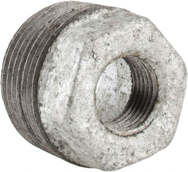 B&K Mueller - Class 150, 1 x 3/8" Galvanized Pipe Hex Bushing - Threaded, Malleable Iron - Americas Industrial Supply