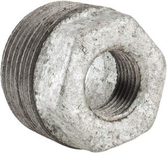 B&K Mueller - Class 150, 1 x 3/8" Galvanized Pipe Hex Bushing - Threaded, Malleable Iron - Americas Industrial Supply