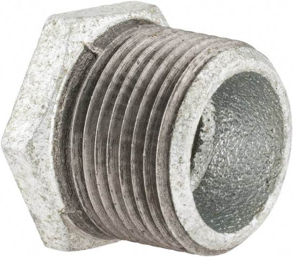 Value Collection - Class 150, 1 x 1/2" Galvanized Pipe Hex Bushing - Threaded, Malleable Iron - Americas Industrial Supply