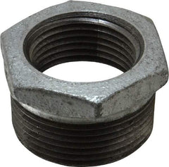 Value Collection - Class 150, 1-1/4 x 1" Galvanized Pipe Hex Bushing - Threaded, Malleable Iron - Americas Industrial Supply