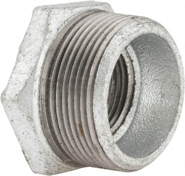 B&K Mueller - Class 150, 1-1/2 x 1" Galvanized Pipe Hex Bushing - Threaded, Malleable Iron - Americas Industrial Supply