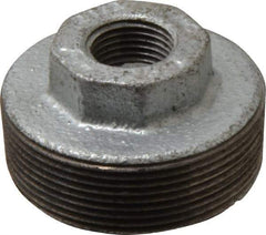 B&K Mueller - Class 150, 2 x 1/2" Galvanized Pipe Hex Bushing - Threaded, Malleable Iron - Americas Industrial Supply