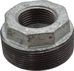 B&K Mueller - Class 150, 2 x 1" Galvanized Pipe Hex Bushing - Threaded, Malleable Iron - Americas Industrial Supply