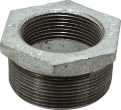 B&K Mueller - Class 150, 2 x 1-1/2" Galvanized Pipe Hex Bushing - Threaded, Malleable Iron - Americas Industrial Supply