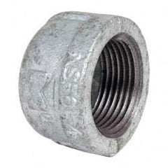 B&K Mueller - Class 150, 1" Galvanized Pipe End Cap - Threaded, Malleable Iron - Americas Industrial Supply