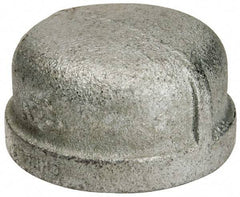B&K Mueller - Class 150, 1-1/2" Galvanized Pipe End Cap - Threaded, Malleable Iron - Americas Industrial Supply