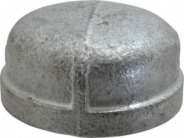 B&K Mueller - Class 150, 2" Galvanized Pipe End Cap - Threaded, Malleable Iron - Americas Industrial Supply