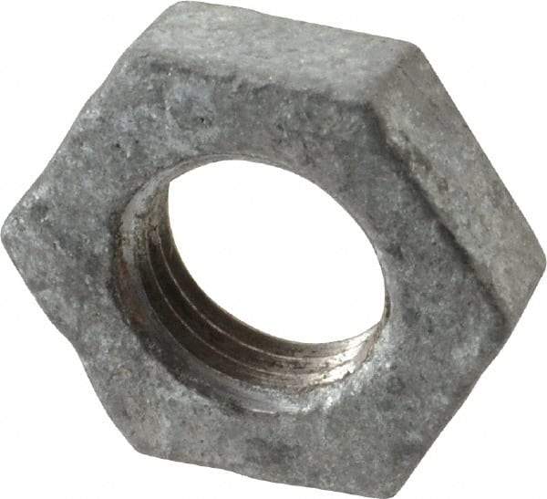 B&K Mueller - Class 150, 1/4" Galvanized Pipe Hex Locknut - Threaded, Malleable Iron - Americas Industrial Supply
