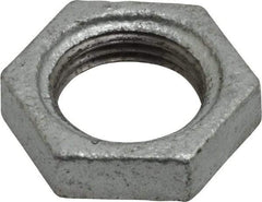 B&K Mueller - Class 150, 1/2" Galvanized Pipe Hex Locknut - Threaded, Malleable Iron - Americas Industrial Supply