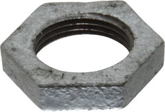 B&K Mueller - Class 150, 3/4" Galvanized Pipe Hex Locknut - Threaded, Malleable Iron - Americas Industrial Supply