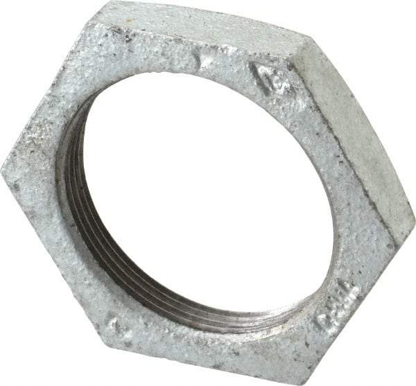 B&K Mueller - Class 150, 2" Galvanized Pipe Hex Locknut - Threaded, Malleable Iron - Americas Industrial Supply