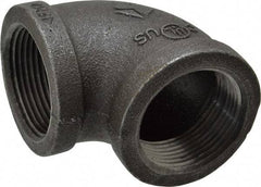 Value Collection - Size 1-1/4", Class 150, Malleable Iron Black Pipe 90° Elbow - 150 psi, Threaded End Connection - Americas Industrial Supply