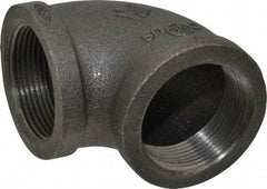 Value Collection - Size 1-1/2", Class 150, Malleable Iron Black Pipe 90° Elbow - 150 psi, Threaded End Connection - Americas Industrial Supply