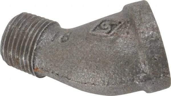 B&K Mueller - Size 3/8", Class 150, Malleable Iron Black Pipe 45° Street Elbow - 150 psi, Threaded End Connection - Americas Industrial Supply