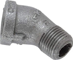 B&K Mueller - Size 1/2", Class 150, Malleable Iron Black Pipe 45° Street Elbow - 150 psi, Threaded End Connection - Americas Industrial Supply