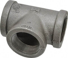 B&K Mueller - Size 1-1/4", Class 150, Malleable Iron Black Pipe Tee - 150 psi, Threaded End Connection - Americas Industrial Supply