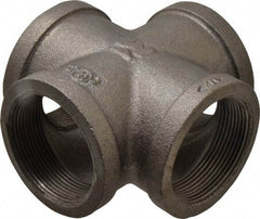 B&K Mueller - Size 2", Class 150, Malleable Iron Black Pipe Cross - 150 psi, Threaded End Connection - Americas Industrial Supply