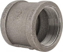 Value Collection - Size 2", Class 150, Malleable Iron Black Pipe Coupling - 150 psi, Threaded End Connection - Americas Industrial Supply