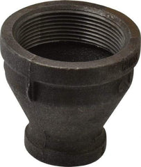 B&K Mueller - Size 2 x 1", Class 150, Malleable Iron Black Pipe Reducing Coupling - 150 psi, Threaded End Connection - Americas Industrial Supply