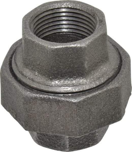 Value Collection - Size 3/4", Class 150, Malleable Iron Black Pipe Union - 150 psi, Threaded End Connection - Americas Industrial Supply