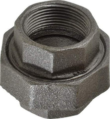 Value Collection - Size 1-1/4", Class 150, Malleable Iron Black Pipe Union - 150 psi, Threaded End Connection - Americas Industrial Supply