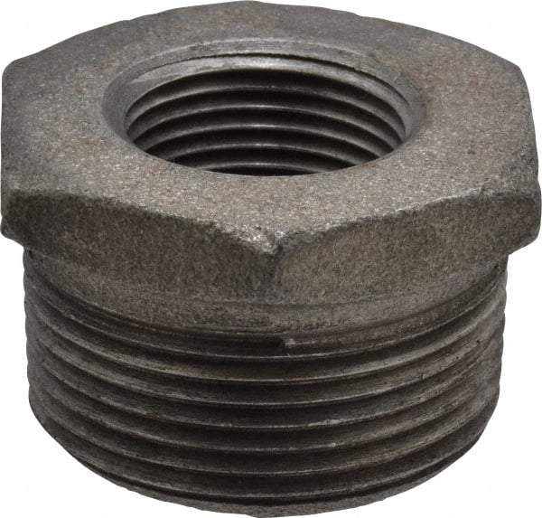 B&K Mueller - Size 1-1/4 x 3/4", Class 150, Malleable Iron Black Pipe Hex Bushing - 150 psi, Threaded End Connection - Americas Industrial Supply