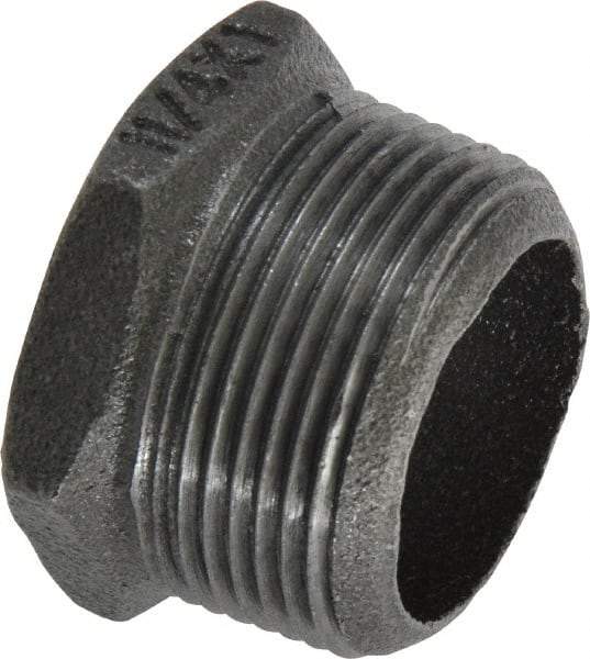 B&K Mueller - Size 1-1/4 x 1", Class 150, Malleable Iron Black Pipe Hex Bushing - 150 psi, Threaded End Connection - Americas Industrial Supply