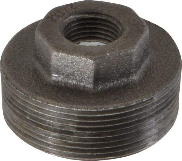B&K Mueller - Size 2 x 1/2", Class 150, Malleable Iron Black Pipe Hex Bushing - 150 psi, Threaded End Connection - Americas Industrial Supply