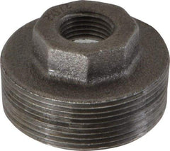 B&K Mueller - Size 2 x 1/2", Class 150, Malleable Iron Black Pipe Hex Bushing - 150 psi, Threaded End Connection - Americas Industrial Supply