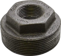 B&K Mueller - Size 2 x 3/4", Class 150, Malleable Iron Black Pipe Hex Bushing - 150 psi, Threaded End Connection - Americas Industrial Supply