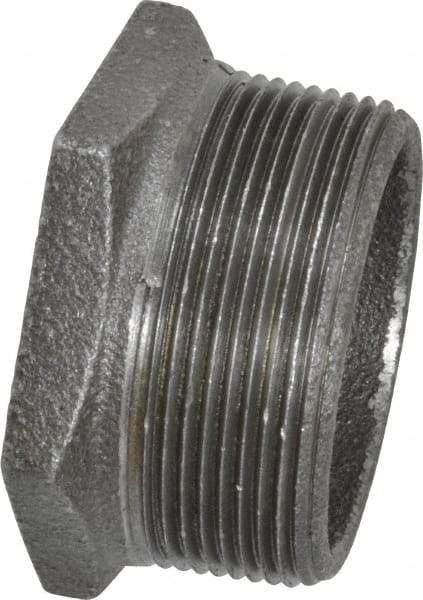 B&K Mueller - Size 2 x 1-1/4", Class 150, Malleable Iron Black Pipe Hex Bushing - 150 psi, Threaded End Connection - Americas Industrial Supply