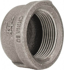 B&K Mueller - Size 1-1/4", Class 150, Malleable Iron Black Pipe End Cap - 150 psi, Threaded End Connection - Americas Industrial Supply