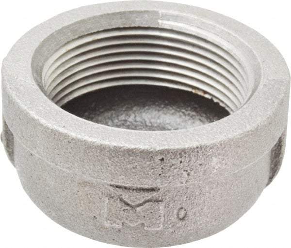 B&K Mueller - Size 1-1/2", Class 150, Malleable Iron Black Pipe End Cap - 150 psi, Threaded End Connection - Americas Industrial Supply
