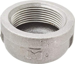 B&K Mueller - Size 1-1/2", Class 150, Malleable Iron Black Pipe End Cap - 150 psi, Threaded End Connection - Americas Industrial Supply