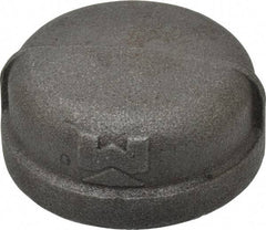 B&K Mueller - Size 2", Class 150, Malleable Iron Black Pipe End Cap - 150 psi, Threaded End Connection - Americas Industrial Supply