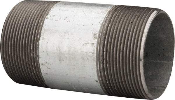 B&K Mueller - Schedule 40, 3 x 6" Galvanized Pipe Nipple - Threaded Steel - Americas Industrial Supply