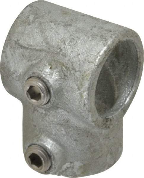 PRO-SAFE - 1" Pipe, Single Socket Tee, Malleable Iron Tee Pipe Rail Fitting - Galvanized Finish - Americas Industrial Supply