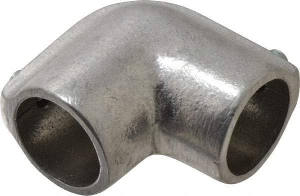 PRO-SAFE - 1" Pipe, 90° Elbow, Malleable Iron Elbow Pipe Rail Fitting - Galvanized Finish - Americas Industrial Supply