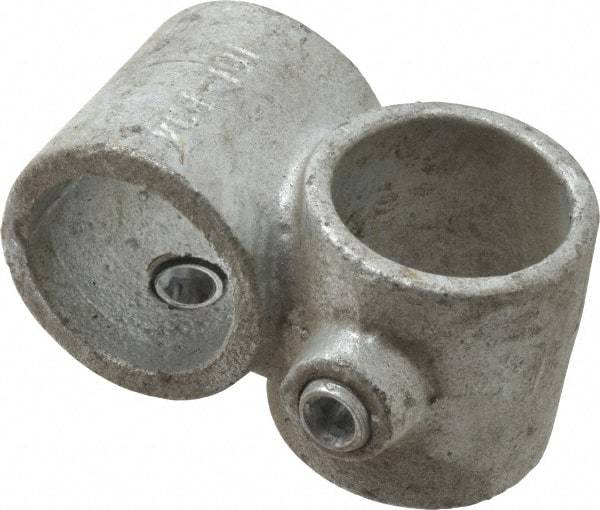 PRO-SAFE - 1" Pipe, Crossover, Malleable Iron Cross Pipe Rail Fitting - Galvanized Finish - Americas Industrial Supply