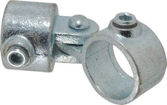 PRO-SAFE - 1-1/4" Pipe, Malleable Iron Swivel Socket Pipe Rail Fitting - Galvanized Finish - Americas Industrial Supply