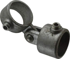 PRO-SAFE - 1-1/2" Pipe, Malleable Iron Swivel Socket Pipe Rail Fitting - Galvanized Finish - Americas Industrial Supply