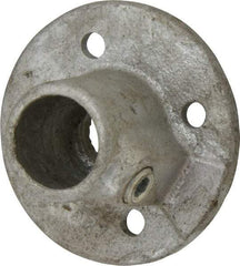 PRO-SAFE - 3/4" Pipe, Medium Flange, Malleable Iron Flange Pipe Rail Fitting - Galvanized Finish - Americas Industrial Supply
