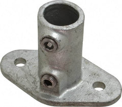 PRO-SAFE - 3/4" Pipe, Railing Flange, Malleable Iron Flange Pipe Rail Fitting - Galvanized Finish - Americas Industrial Supply