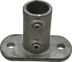 PRO-SAFE - 1" Pipe, Railing Flange, Malleable Iron Flange Pipe Rail Fitting - Galvanized Finish - Americas Industrial Supply