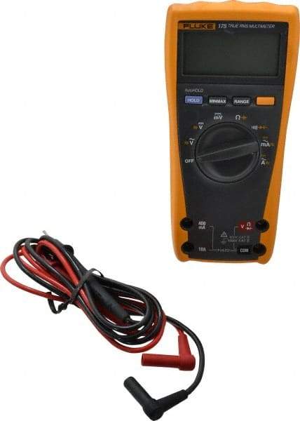 Fluke - 175 ESFP, CAT IV, CAT III, 1,000 VAC/VDC, Digital True RMS Auto Ranging Manual Ranging Multimeter - 50 mOhm, Measures Voltage, Capacitance, Current, Frequency, Resistance - Americas Industrial Supply