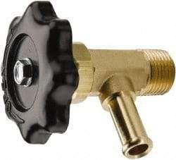 Parker - Hose I.D. x MNPTF End Connection Brass Truck Valve - 2-3/4" OAL, 5/8 x 3/8" Pipe - Americas Industrial Supply