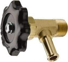 Parker - Hose I.D. x MNPTF End Connection Brass Truck Valve - 2-3/4" OAL, 5/8 x 3/8" Pipe - Americas Industrial Supply