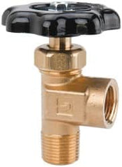 Parker - FNPTF x MNPTF End Connection Brass Truck Valve - 2.96" OAL, 3/8 x 1/2" Pipe - Americas Industrial Supply