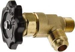 Parker - Flare x MNPTF End Connection Brass Truck Valve - 3.47" OAL, 5/8 x 1/2" Pipe - Americas Industrial Supply